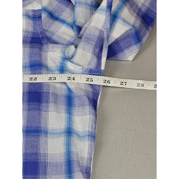 Wrangler Western Pearl Snap Shirts Mens XL. Vintage Window Pane Plaid (CA55394) - Picture 4 of 6
